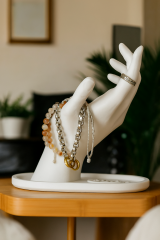 El Şeklinde Takı & Aksesuar Standı – Yüzük, Bileklik ve Kolye Düzenleyici