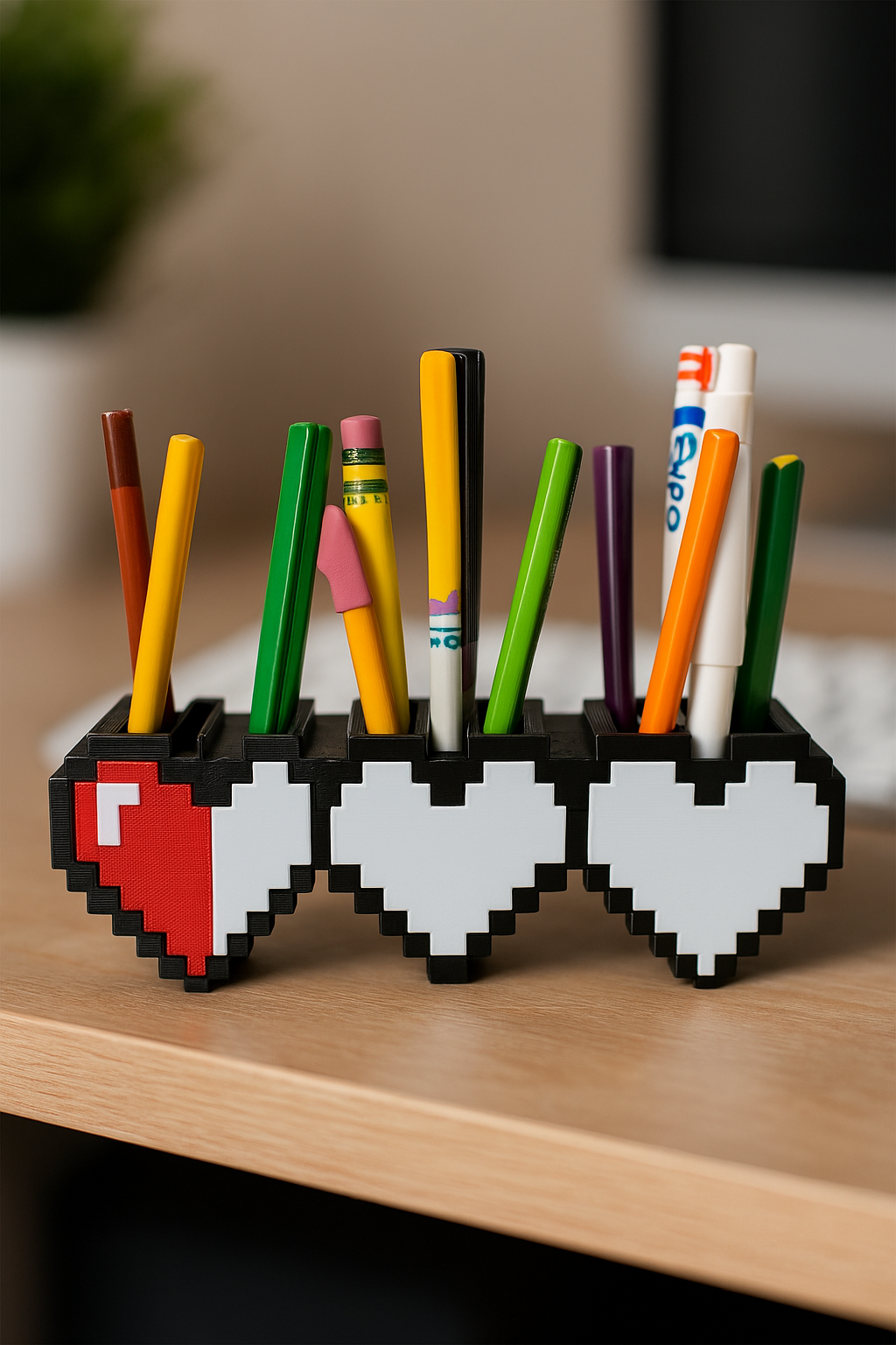 Piksel Kalp Kalemlik - Piksel Can Barı Kalemlik