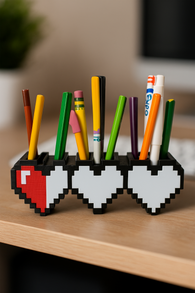 Piksel Kalp Kalemlik - Piksel Can Barı Kalemlik