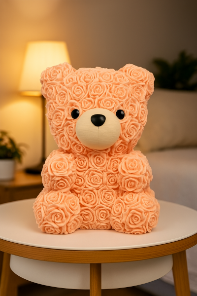 Dekoratif Çiçekli Ayıcık