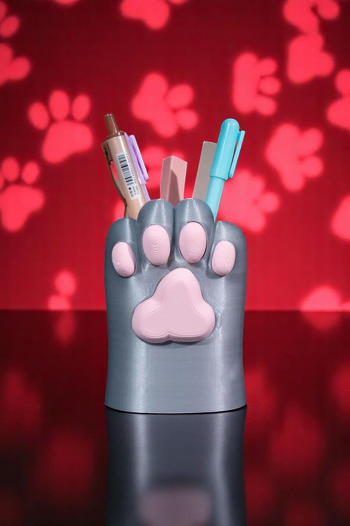 Kedi Patisi Şirin Sevimli Masa Üstü Kalemlik